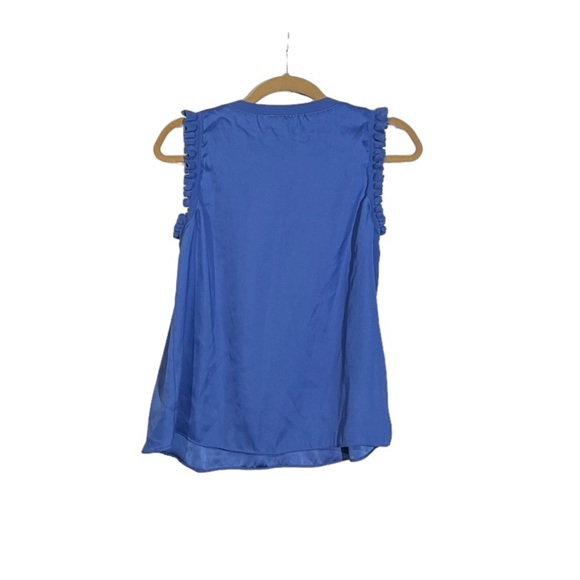 Express Sleeveless Tank Top Ruffled Blue Size Medium - Picture 2 of 6